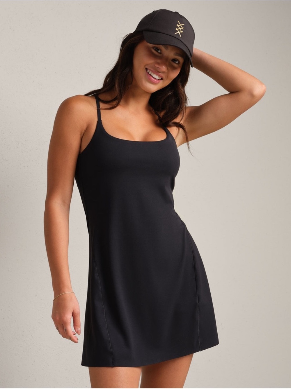 Abercrombie & Fitch YPB SculptLUX Black Athletic Exercise Mini Dress